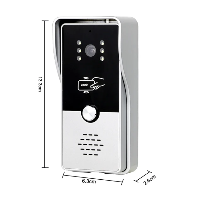 Dragonsview 7 Inch Video Intercom for Home Video Doorbell Camera with RFID Card Multiple System  Unlock Talk Rainproof 5