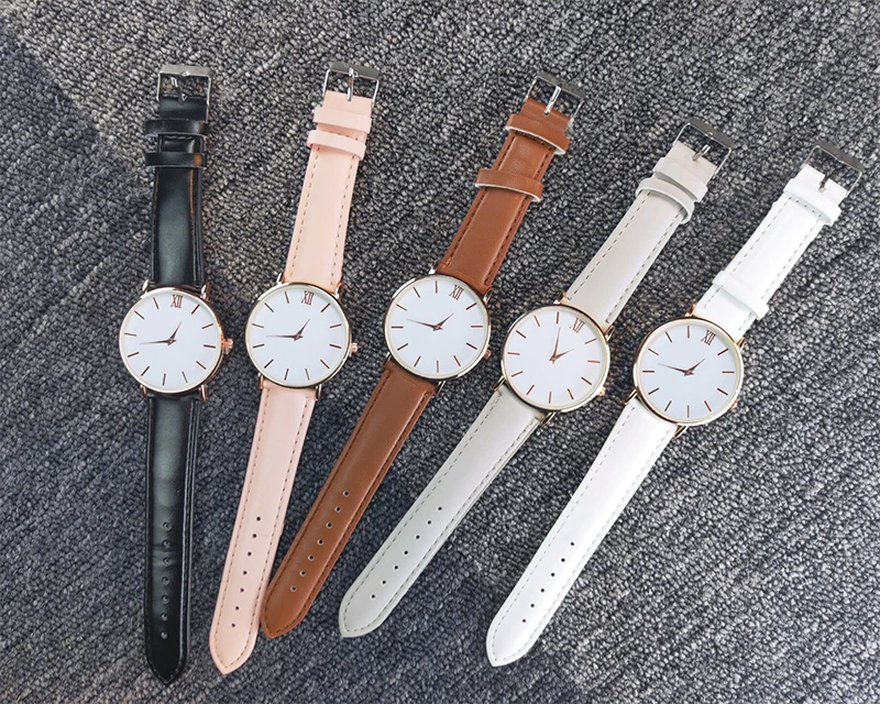 2023 New Simple Watch Women Fashion Watches Casual Leather Band Quartz Wristwatches Ladies Girls Relogio Feminino Montre Femme 6