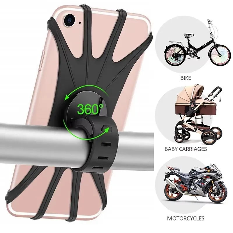 Universal Adjustable Bike and Motorcycle Phone Holder - Secure Mobile Device Mount