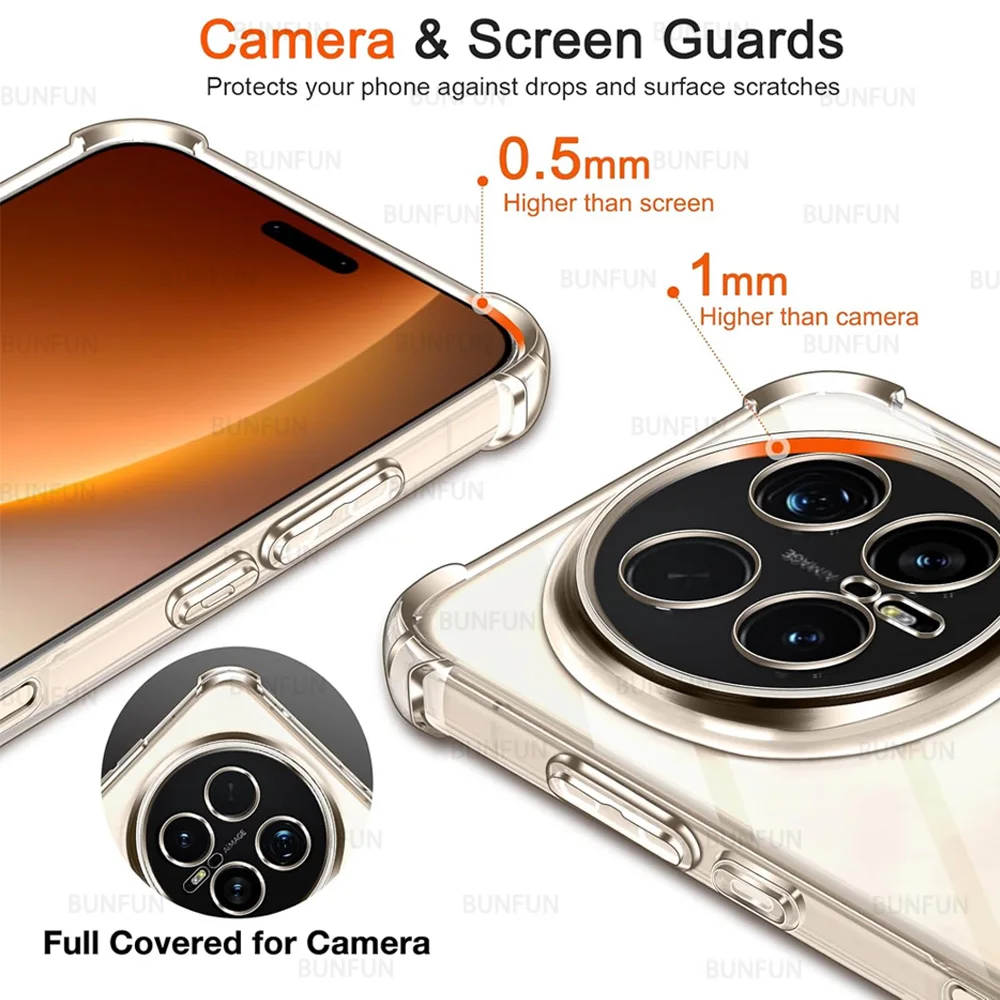 Transparent Soft Anti-Shock Bumper Case with Airbag Corners