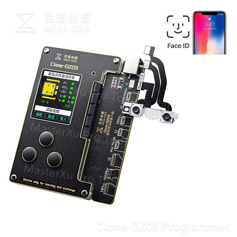 Qianli Clone-Dz03 Face Id No Welding Flex Cable Per Iphone X Xr Xs 11 12 13 14 Pro Max Dot Matrix Repair