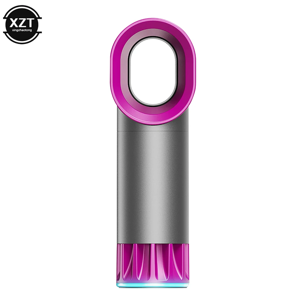 USB Charging Mini Handheld Fan Electric Bladeless Fan Portable Cordless Handheld Mini Cooler No Leaf Handy New
