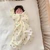 Baby Newborn Blueberry Print Cotton Muslin Swaddle Blanket Muslin Wrap Baby Burp Cloth Towel Scarf Muslin Diapers Baby Stuff 2