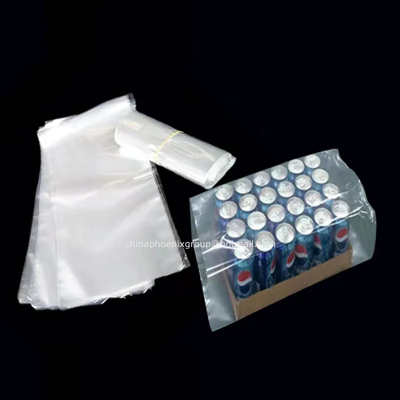 PE Heat Shrink Film Mineral Water Beverage Packaging Film Thickening Tear Resistance Plastic Pack Cylinder Films Shrink Bag Tube