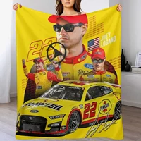 Joey Logano Next Gen Mustang 2022 Throw Blanket Bed Fashionable Plaid on the sofa manga Blankets 1
