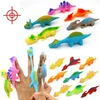 5/10PCS Funny Finger Catapult Dinosaur Slingshot Sticky Wall Toys for Adults and Kids Vent Decompression Catapult Dinosaur Toy 1