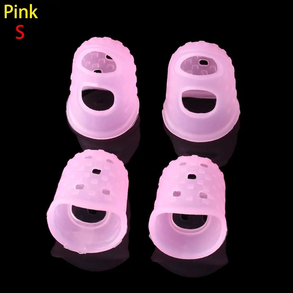 Set of 4 Silicone Finger Guards in Assorted Colors - Fingertip Protectors for String Instrument Playing