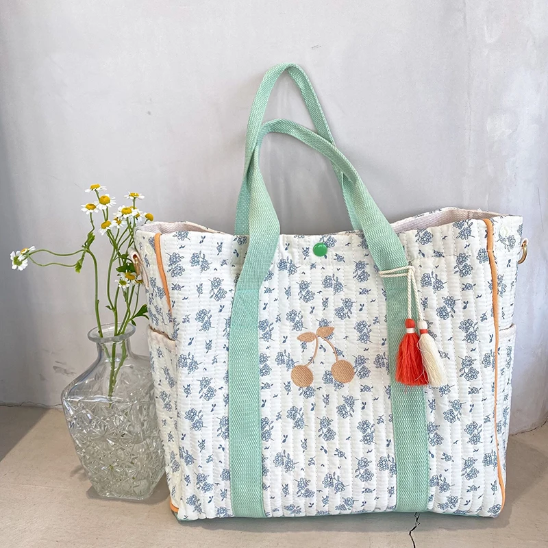 Newborn Baby Care Diaper Bag Korea Mummy Shoulder Bag Newborn Embroidery Kids Stroller Diaper Storage Organizer Large Handbags diaper bag maternity bag