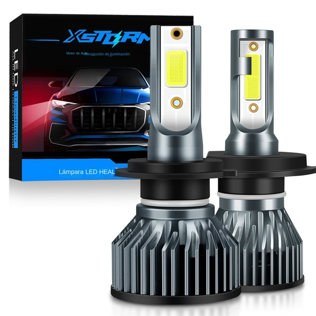 Comprar 2 uds Mini H4 H7 LED bombillas de faros delanteros de coche Super  brillante 20000Lm CSP Chip Auto H1 H11 luz LED H3 H8 HB3 HB4 9005 9006  6500K lámpara automática
