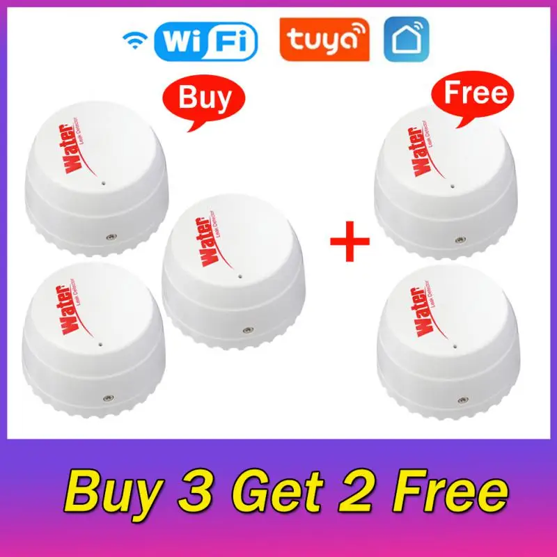

WiFi Water Detector Leakage Alert Sensor Alarm Leak Detector Tuya Smart Smart Life APP Flood Alert Overflow Security Detector