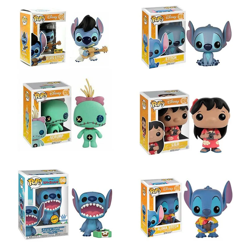 Funko Scrump 126 # Elvis Stitch 127 Summer Stitch 636 # Stitch 159 # Action Figures Collezione Modello Giocattolo Per Bambini Regalo Di Compleanno