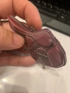 Horse Western Cowboy Saddle Shape Keychain Acrylic Charm Pendant Hanging Keyring Decoration Car Key Rings Holder Gifts Not 3D