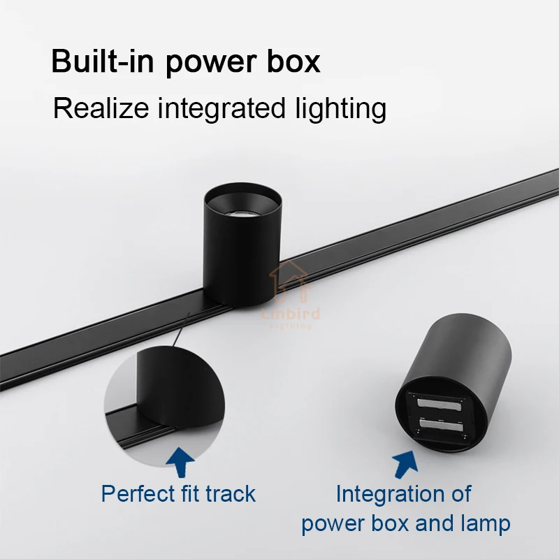 5mm Slim Magnetic Track Light System Black White Ultra Thin Ceiling Surface Mounted Led Rail Lamp Linear Magnet Home Lamps 3