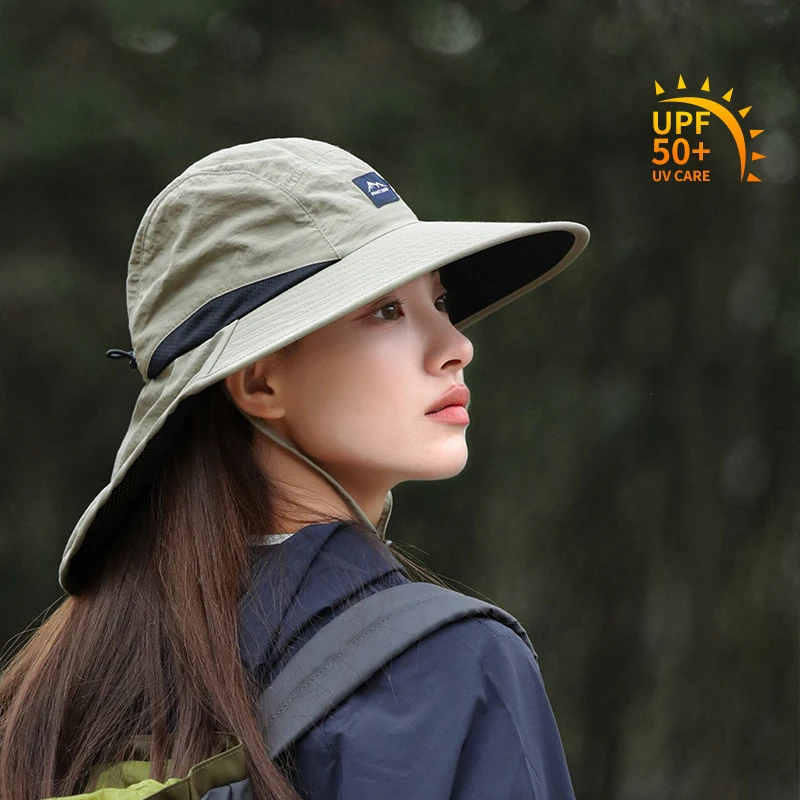 Women Sun Hat Upf 50+ Wide Brim Sunscreen Visor Summer Uv Sun Protection  Cap With Neck Cover Sun Shade Hats For Girl Women Black