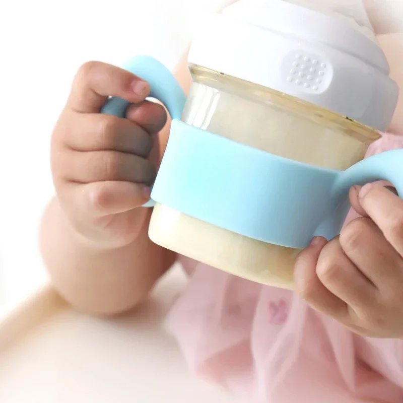 Silicone Baby Bottle Handles Safety Grip For Hegen and Other Dia 6-7cm Wide-Neck Easy to Carry bottle grip handle