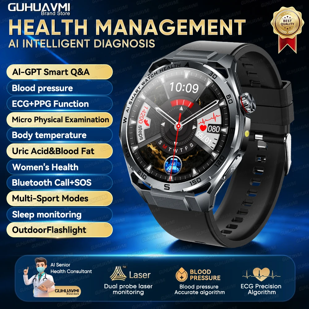 2026 Accurate Diagnosis AI Health Smart Watch ECG Heart analysis thumbnail 12