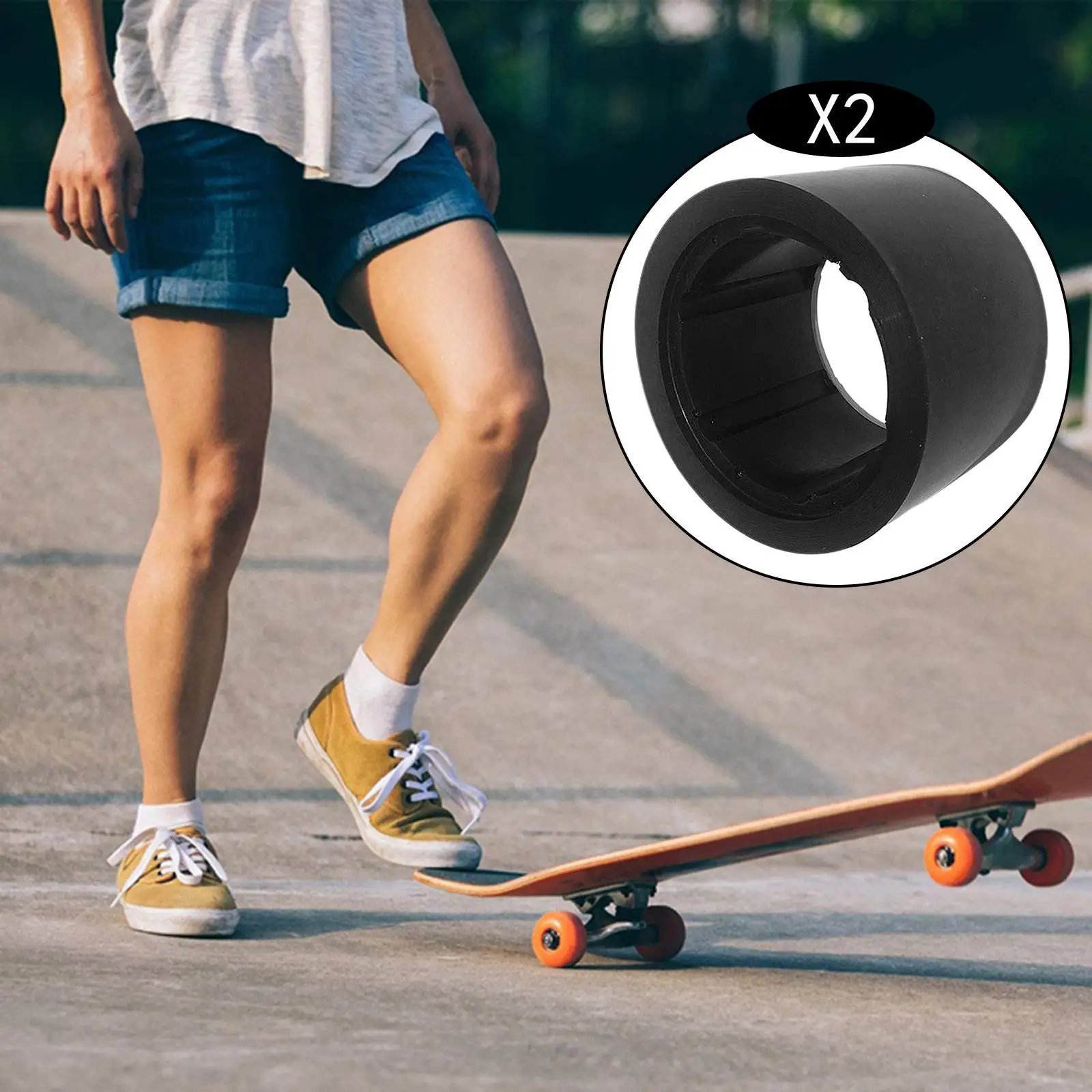 2x 90mm Skateboard Motor Skin Longboard Brushless Hub Motor PU