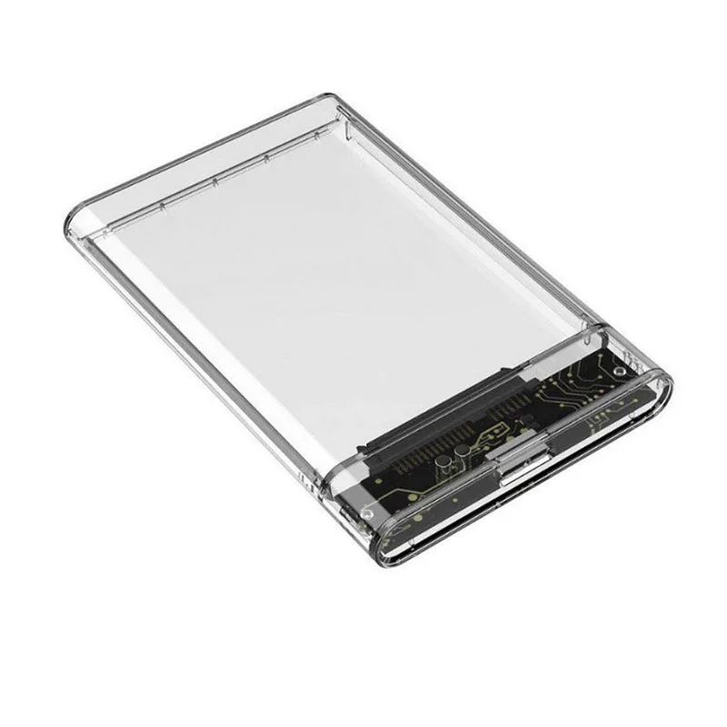 OULLX Type C USB3.0 2.5inch HDD Case Transparent SATA Adapter Hard Drive Enclosure for SSD Disk Box HD External HDD Enclosure