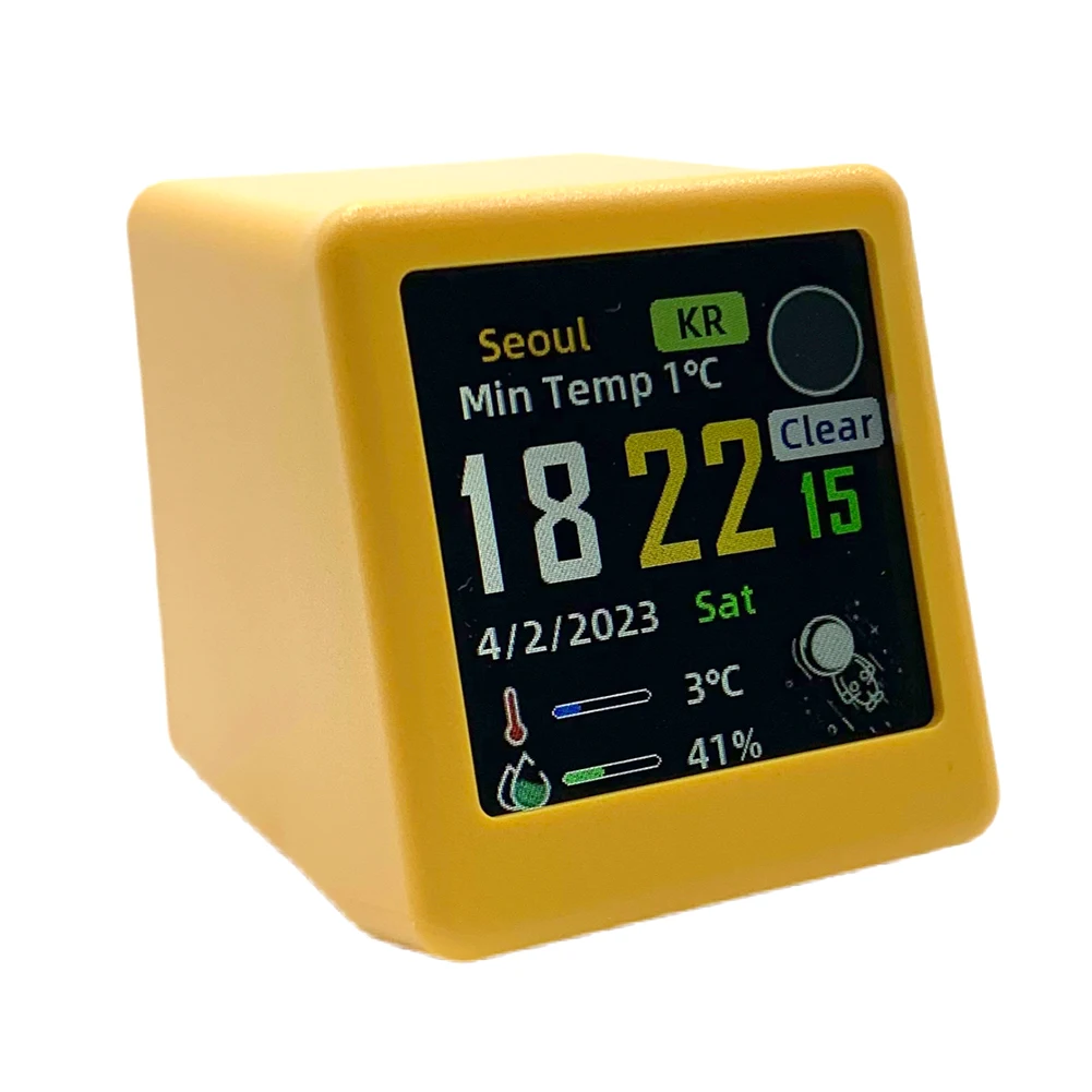 Desktop Mini Screen Electronic Thermometer Hygrometer Sensor Digital WiFi Clock Projector Smart Weather Station