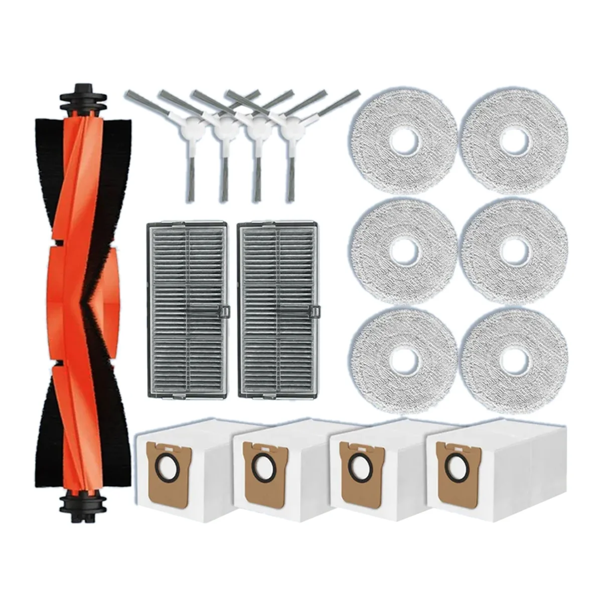 FZFZ For M30S D103CN Robot Vacuum Cleaner Main Side Brush Hepa Filters Mop Cloth Dust Bags Replacement Parts