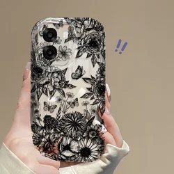 Shockproof Flexible TPU Case with Floral Design for OPPO A6 5G (HFNYW12168224)