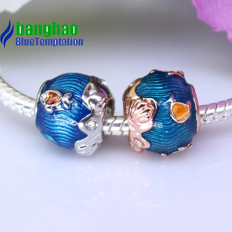 Wholesale DIY Fashion Small fish Charm for making accessories for jewelry alloy pendants bracelets beads ENM937