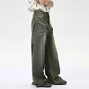 IEFB Fashion Loose Men's Straight Denim Pants American Style Casual Worn-out Design Wide Leg Jeans Summer New Trend 9C6256 4