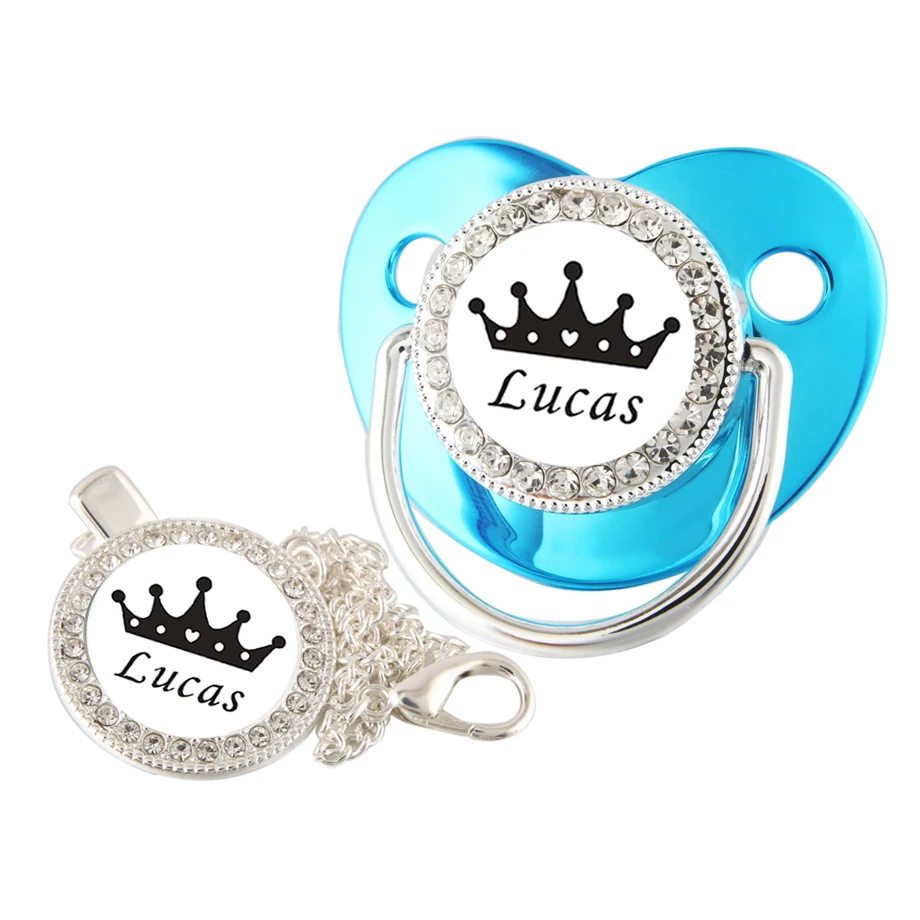 Customized Name Baby Pacifier With Chain Clip 0-18 Months 4