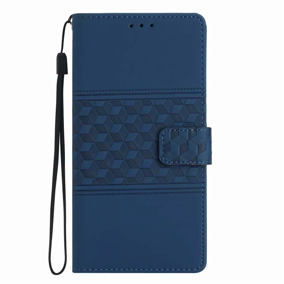 Versatile Grid Pattern Wallet Phone Case Cover