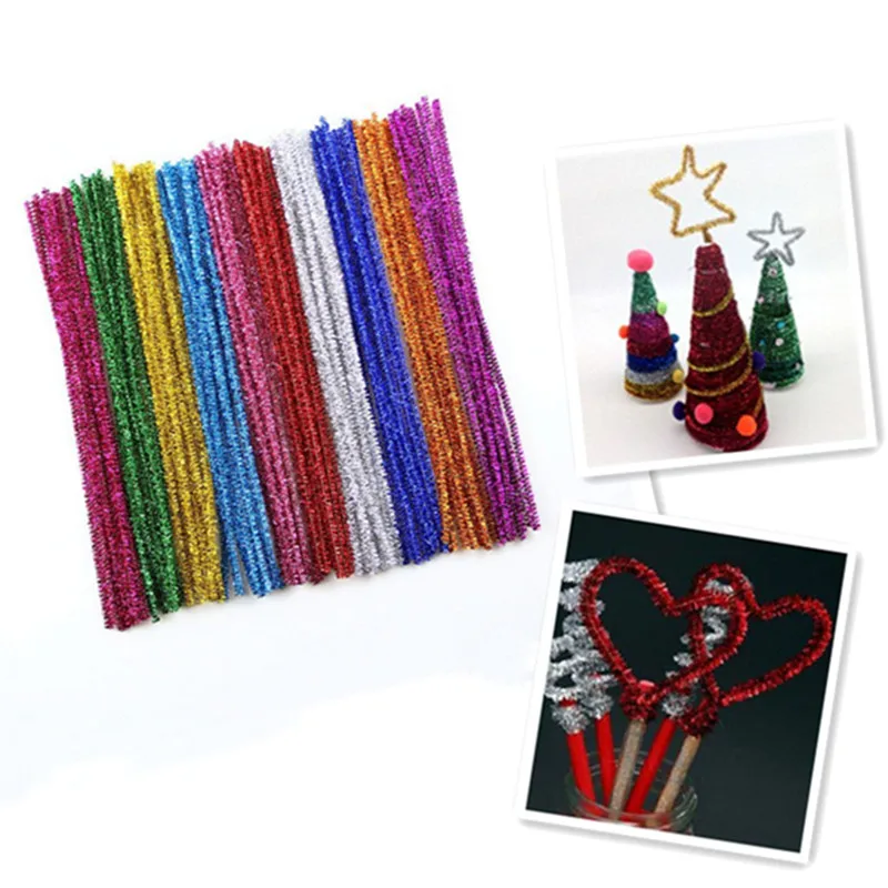 Nettoyeurs De Tuyaux Artisanaux 300pcs Chenille Stem 6mm X 12 Pouces Tiges Torsadables Enfants Pliables Batons De Sculpture Pour Lartisanat Et Les Arts 300 Noir