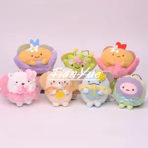 Cute Animal Corner Creature Sumikkogurashi Flower field version Stuffed & Plush Pussy Christmas Gift Toys for Christmas 8cm