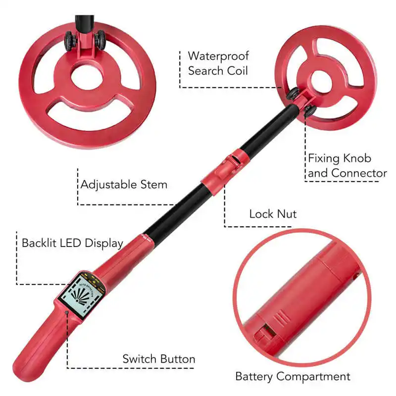 Metal Detector Pinpointer Coin Finder High Accuracy Tool for Inspection Searching h