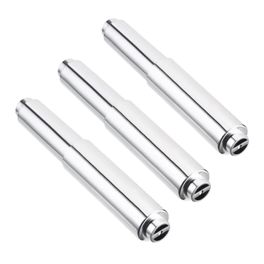 

3pcs Bathroom Toilet Paper Towel Spring Coil Rod Paper Winder Holer Flexible (Silver)