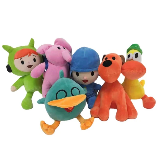 Novo pocoyo boneca ornamento dos desenhos animados elly pato loula criativo  pvc modelo figura brinquedos bonito bolo de aniversário decoração menino  menina presente quente - AliExpress