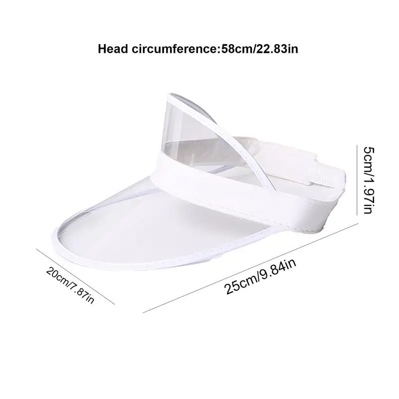 Fashion Summer Outdoor Sports Sun Protection Cap Unisex Clear Visor Hat PVC Sunshade Hat UV Protection