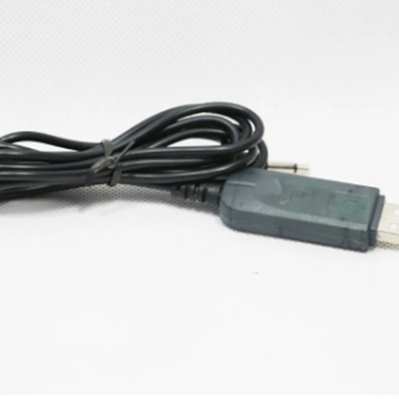 Connecteur USB et prise simulateur du câble FMS pour FLYSKY FS-SM100, détail des extrémités