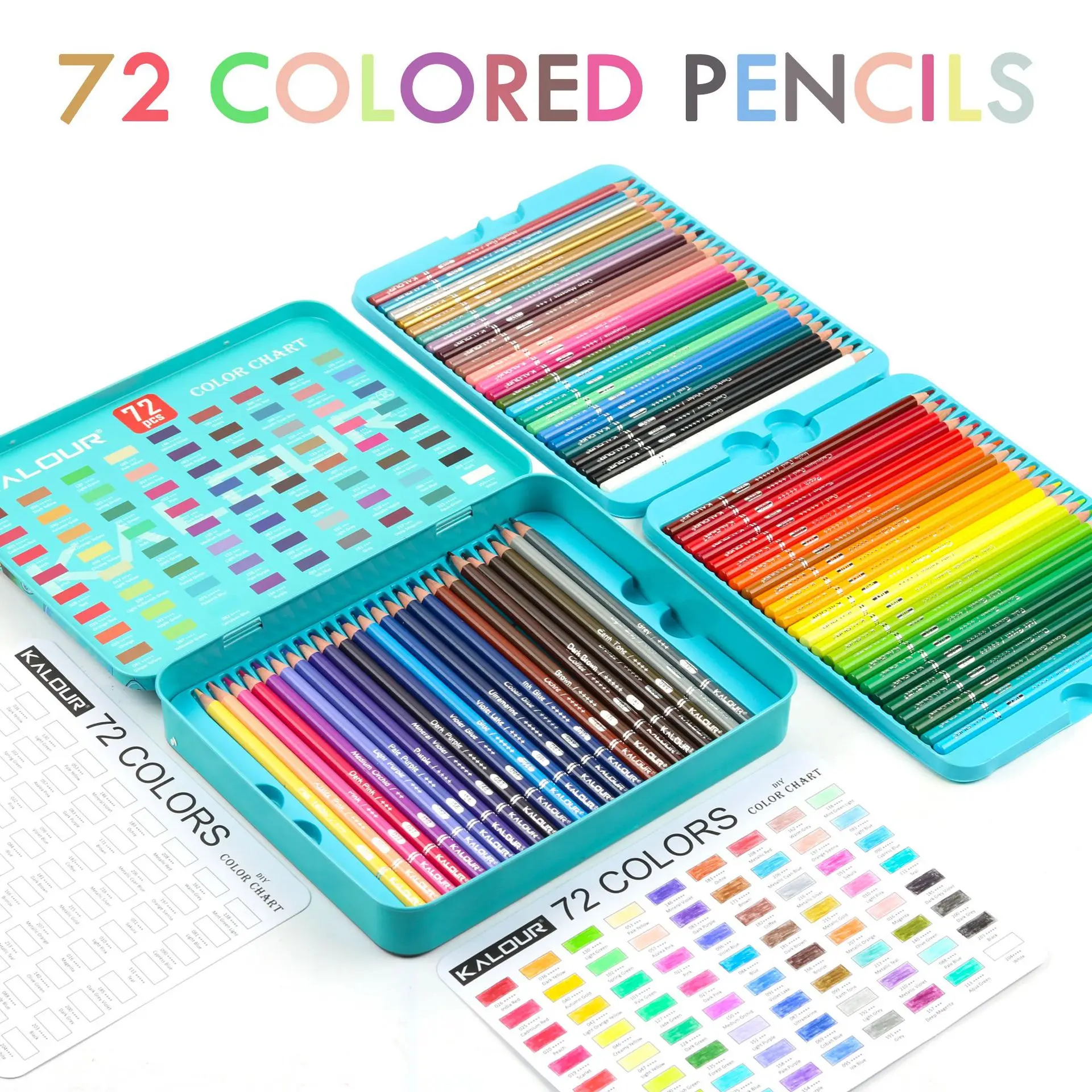 72 lapices Colores Profesionales,Kit para Dibujar a Lapiz,Dibujos a Lapiz  con Color y Herramientas de Dibujo,Incluy…