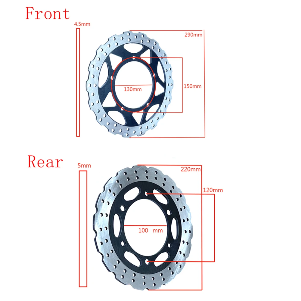 

Motorcycle Front Rear Brake Disc Rotor for Kawasaki 125 Ninja BX125 SL250 BX250 Z250SL BR250E EX300 Ninja Versys 300 Z300 ER300