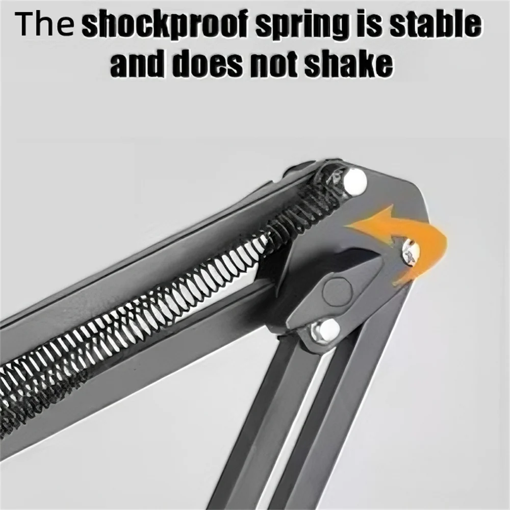 FGCLSY 전문가용 유연한 가위형 마이크 스탠드 ? 팟캐스트/스트리밍/유튜브용 조절 가능한 데스크탑 붐 홀더