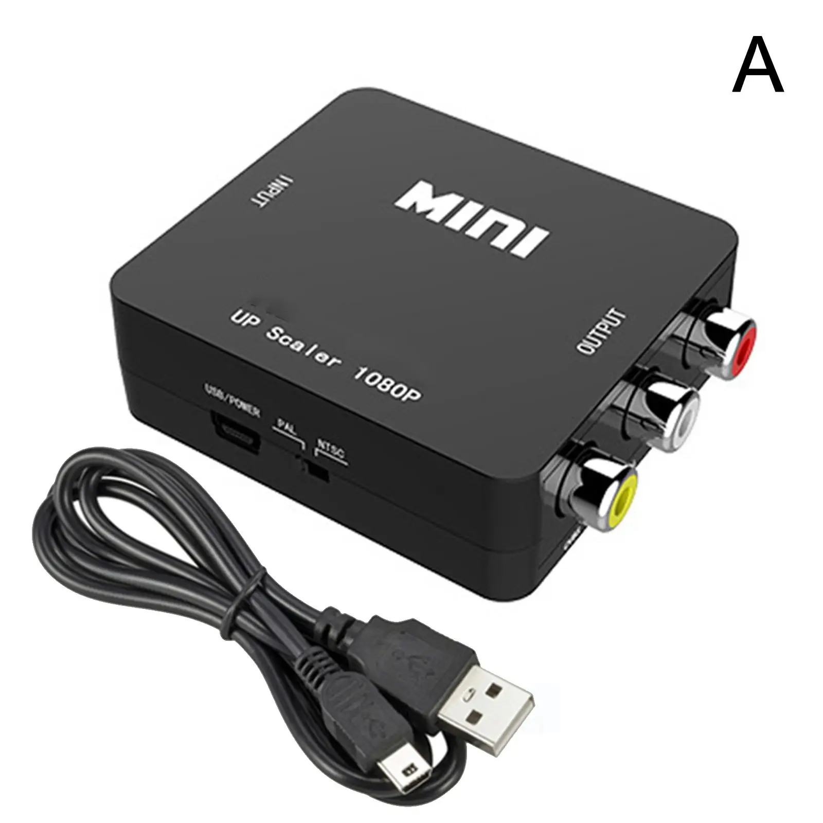 High-Definition RCA to HDMI Video & Audio Converter with USB Cable