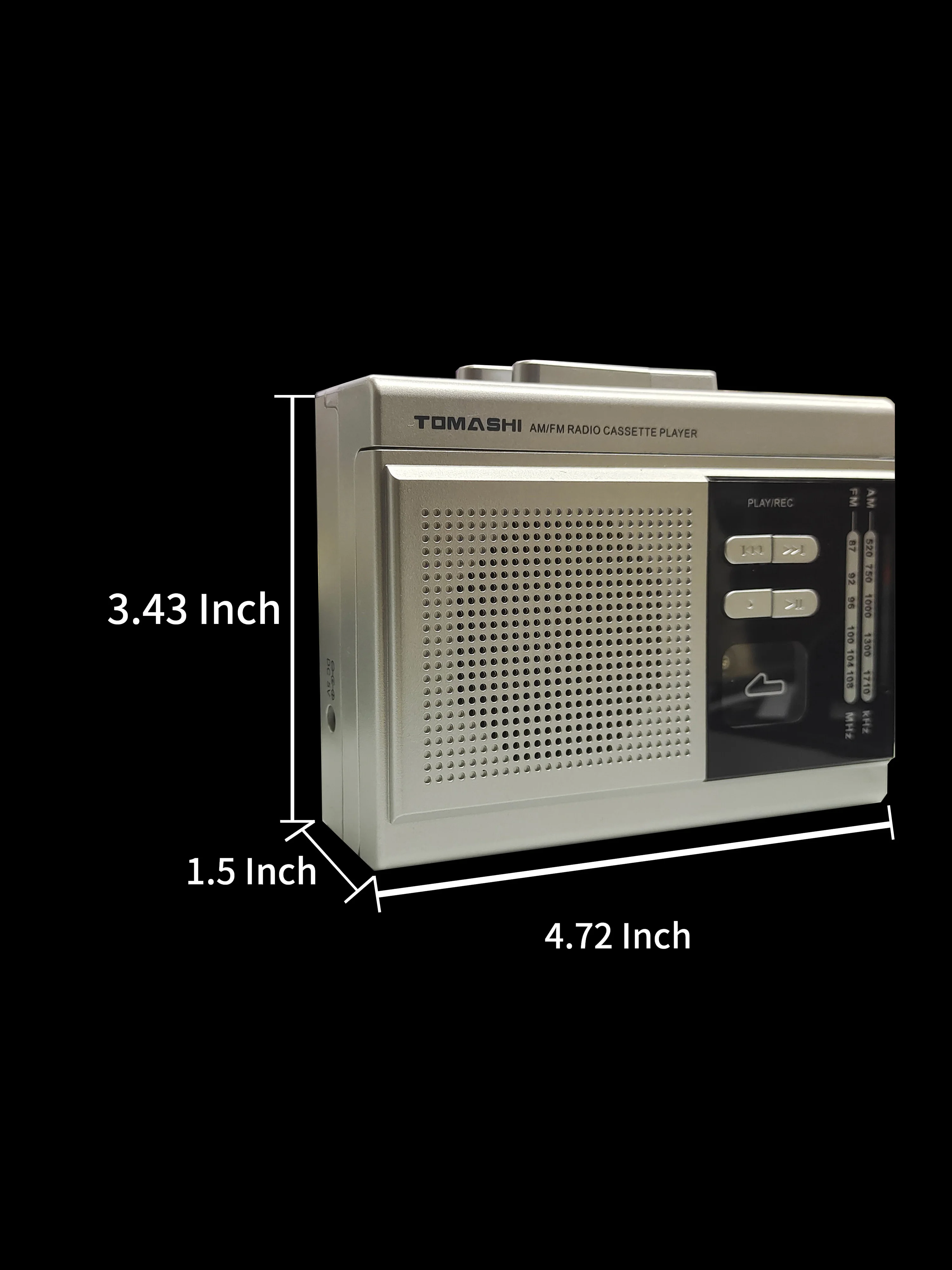 TOMASHI Portable Cassette Radio Player Walkman Recorder Tape to MP3 Converter with Built-in Speaker Microphone Support Headphone cassette player music digitizer player