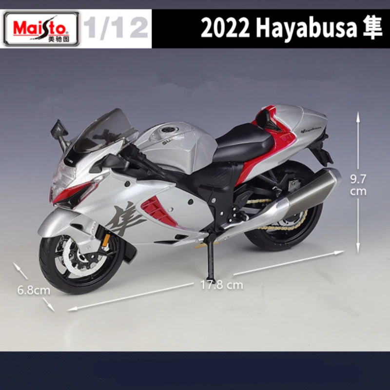 Maisto 1:12 SUZUKI 2022 Hayabusa Alloy Racing Motorcycle Model Diecasts Metal Toy Street Sports Motorcycle Model Childrens Gifts 3