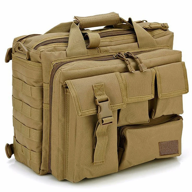 

Tactical F​ashion Men Briefcase Business Bag Document Office Bag 15.6"inch Laptop Case Attache Portfolio Shoulder Messenger Bag