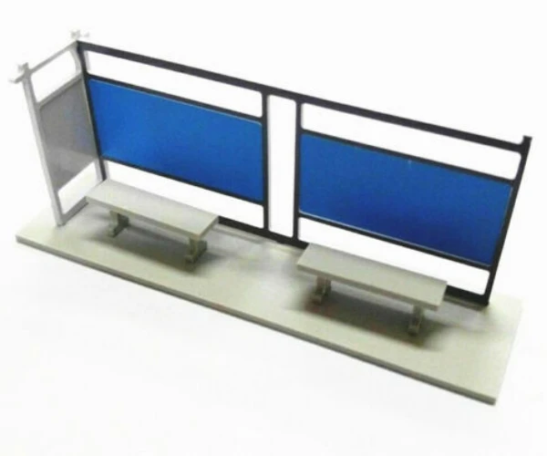 1:87/76 Scale Building Model Train Railway Layout Bus Shelter Station Stop Model Collection Gift Toy 3