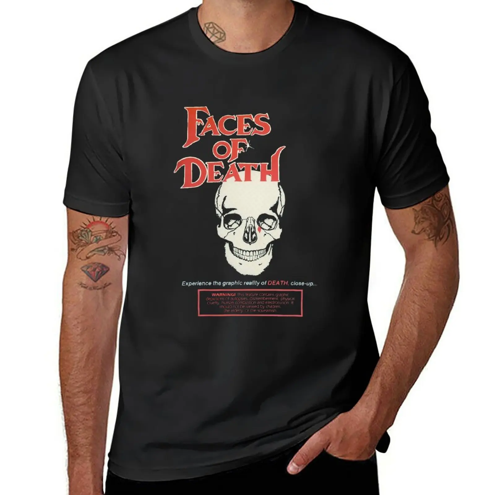 

New Faces of Death T-Shirt anime clothes oversized t shirts mens t shirts pack