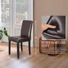 Dining Chair Set of 6, PU Leather Chairs Modern Diner Chairs Armless Side Chair with Solid Wood Legs for Home Kitchen Living Ro 3