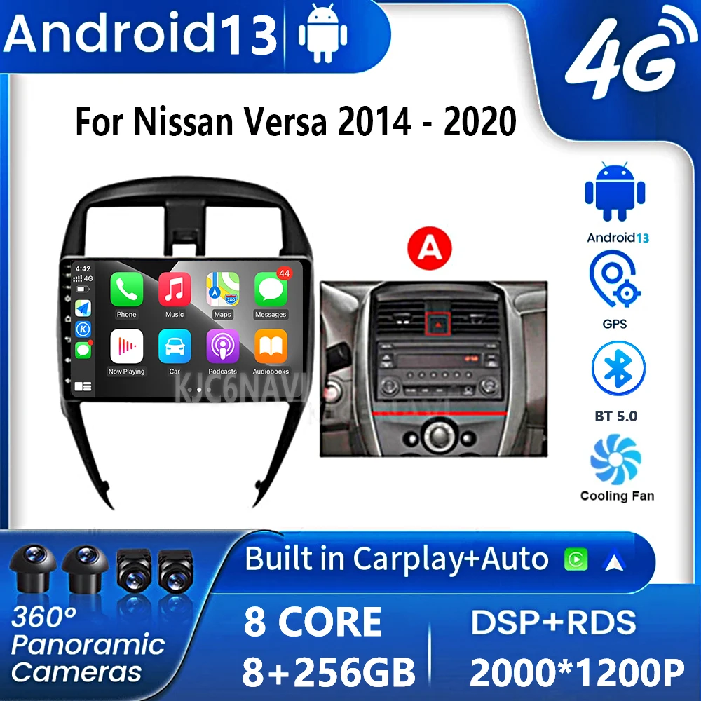 ForNissanVersa20142020Android13CarRadioMultimediaPlayer