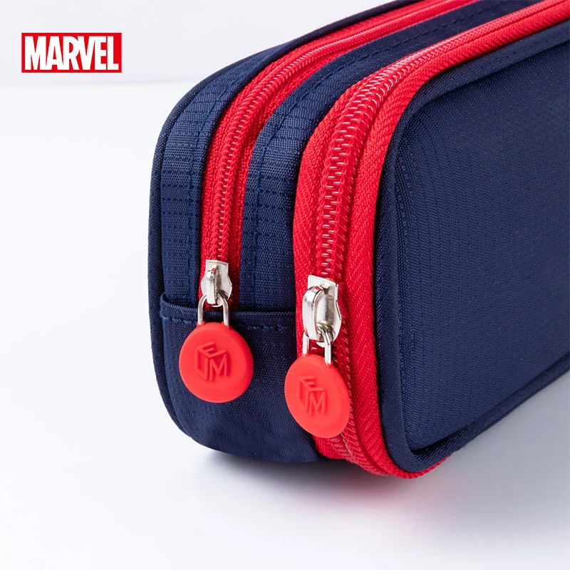 3 Layer Marvel Anime Super Hero Pen Bag Spider-man/captain America Simple Pen Bag Student Multifunctional Double Layer Large Capacity Pencil Bag - Image 3