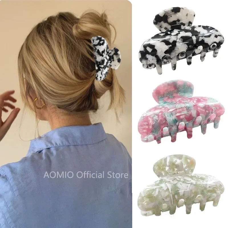 

New Acetate Hair Claw Acrylic Hairpin Colorful Hair Clip Crab Claws for Women Girl Hair Accessories Headdress Party Gifts