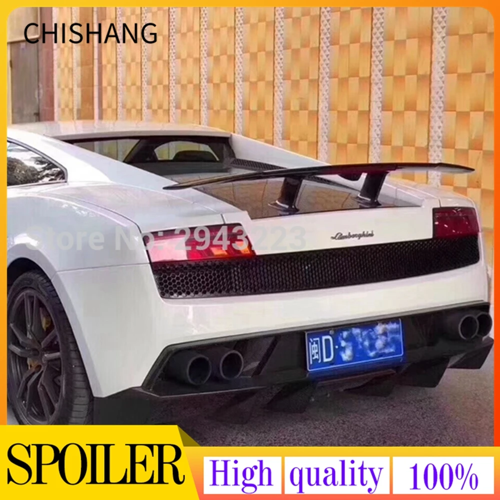 

Стайлинг автомобиля для Lamborghini Gallardo LP540/LP550/LP560 2007-2014, задний багажник из настоящего углеродного волокна, спойлер, украшение крыла